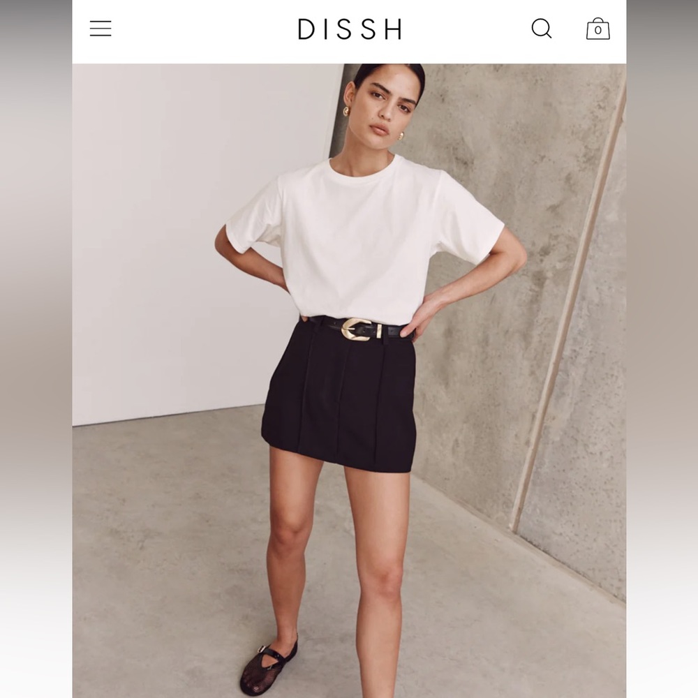 DISSH Black Mini Skirt (W Tags)